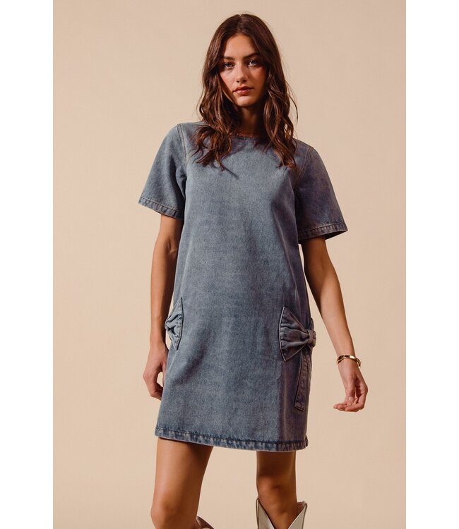 Darcy Denim Bow Dress