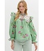 Everlee Apple Green Floral Blouse