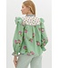 Everlee Apple Green Floral Blouse