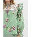 Everlee Apple Green Floral Blouse