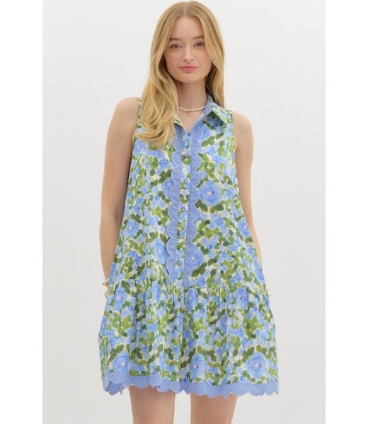 Entro Alicia Blue Floral Dress