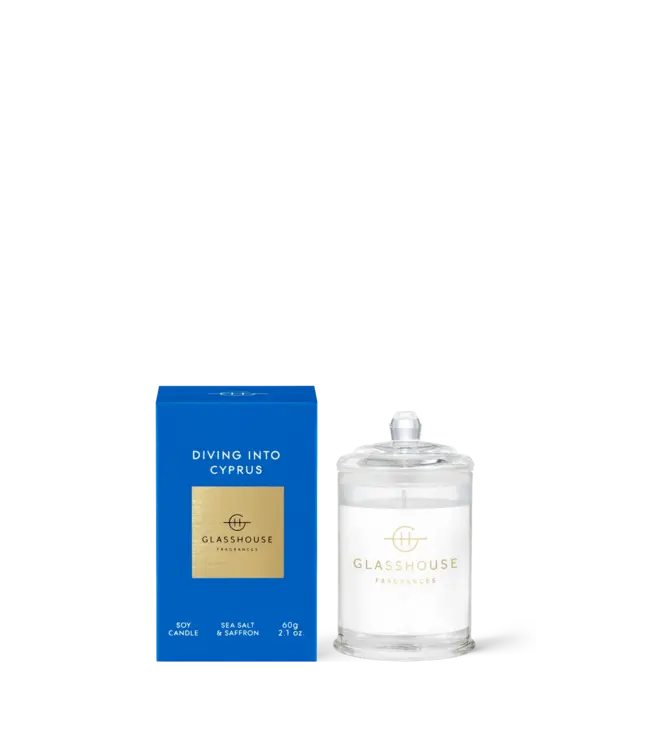 Glasshouse Diving Into Cyprus Mini Candle