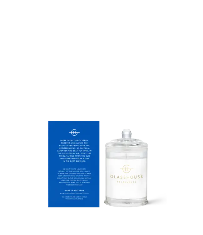 Glasshouse Diving Into Cyprus Mini Candle