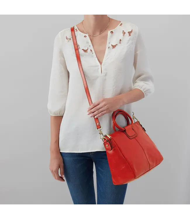 Hobo Sheila Medium Satchel Grenadine