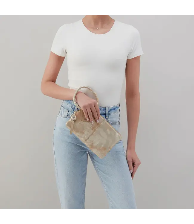 Hobo Sable Wristlet Saddle Stardust