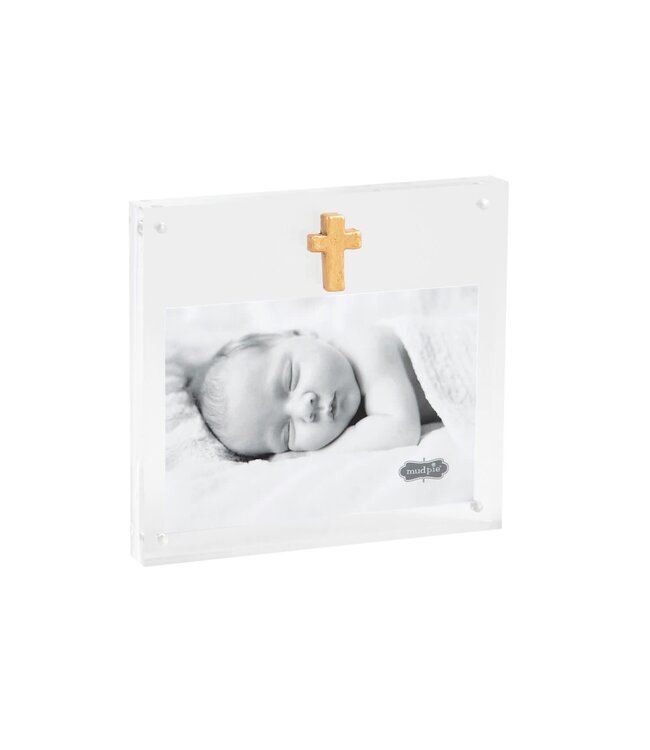 Gold Cross Acrylic Frame