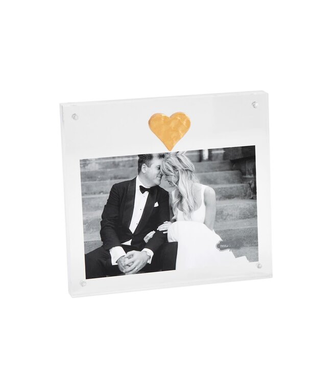 Gold Heart Acrylic Frame