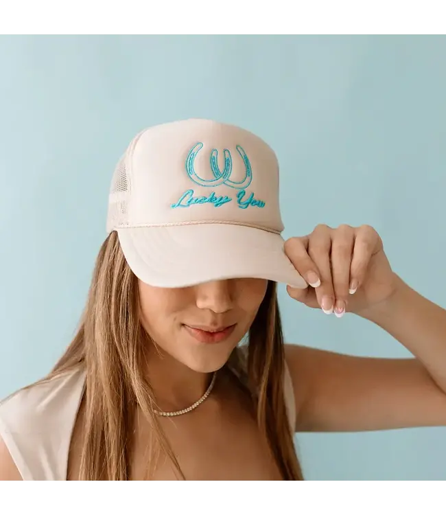 Lucky You Turquoise Hat