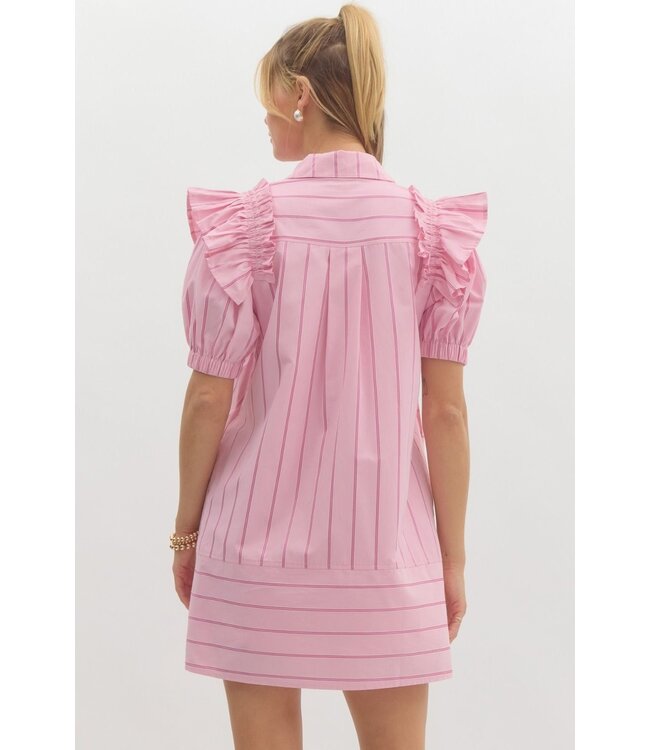 Harper Pink Striped Dress