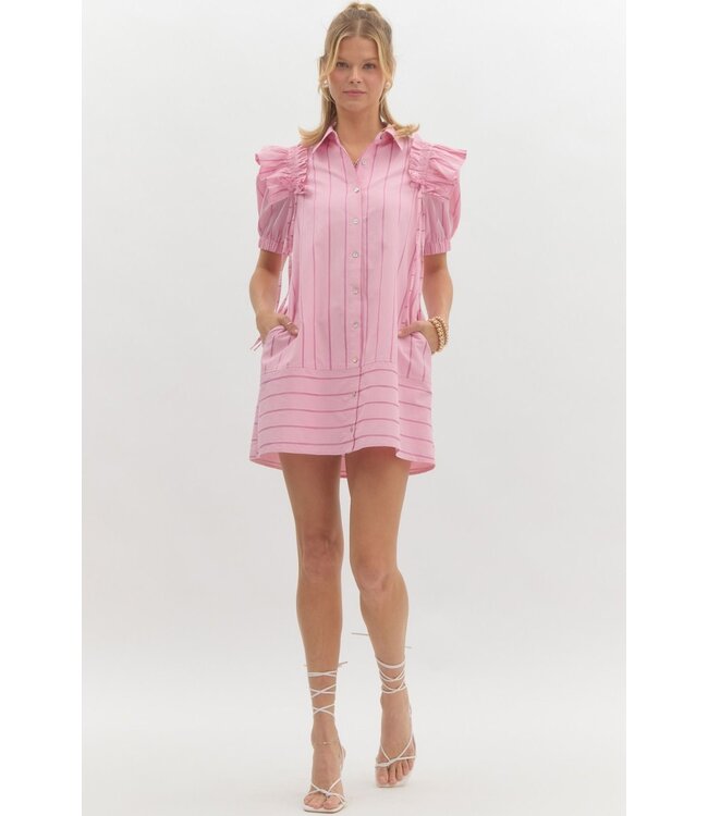 Harper Pink Striped Dress