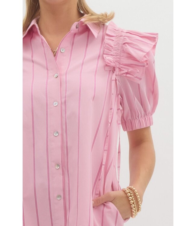 Harper Pink Striped Dress