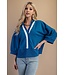 Jan Steel Blue Collared Sweatshirt