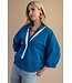 Jan Steel Blue Collared Sweatshirt