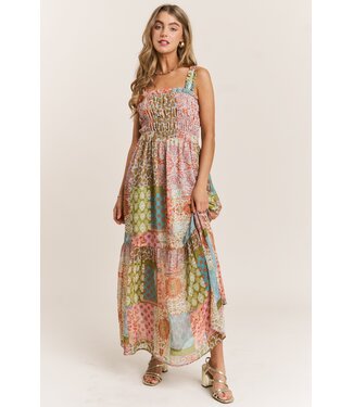 Jnna Emma Multi Patchwork Maxi Dress
