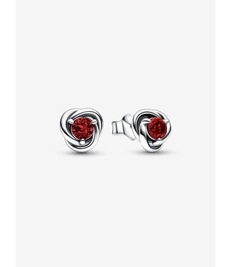 Pandora January Red Eternity Circle Stud Earrings FINAL SALE