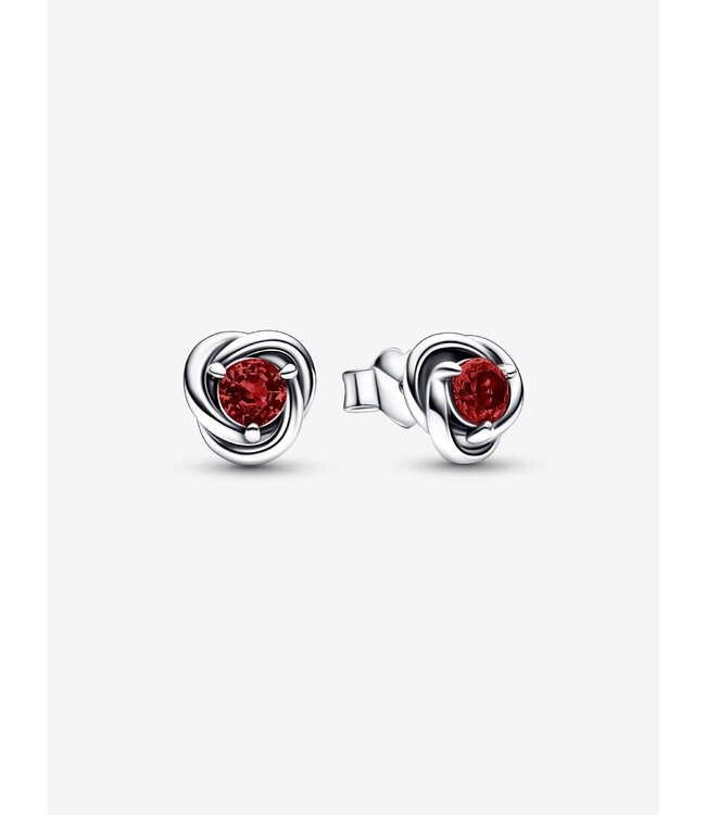 Pandora January Red Eternity Circle Stud Earrings FINAL SALE