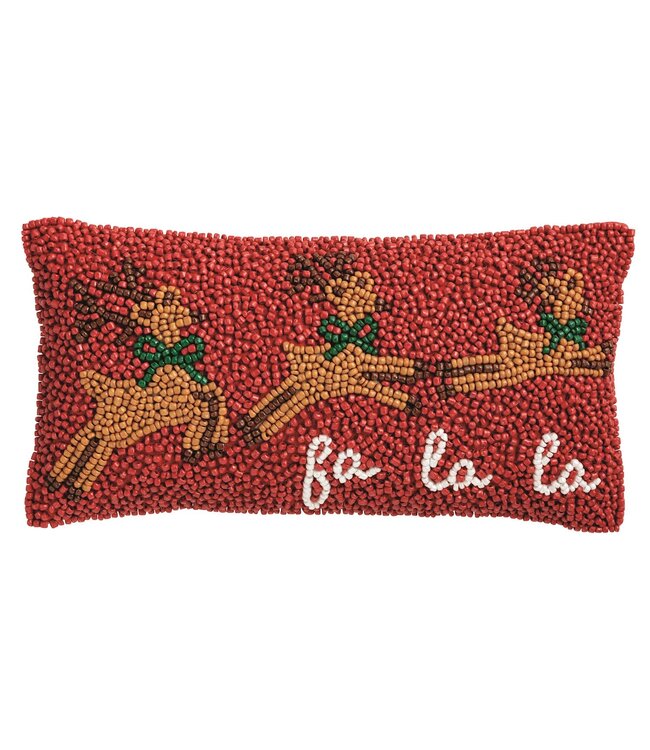 Reindeer Beaded Mini Pillow