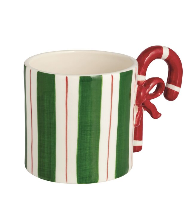 Candy Cane Handle Whimsical Mug