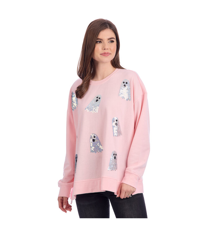 Ghost Light Pink Sparkle Sweatshirt