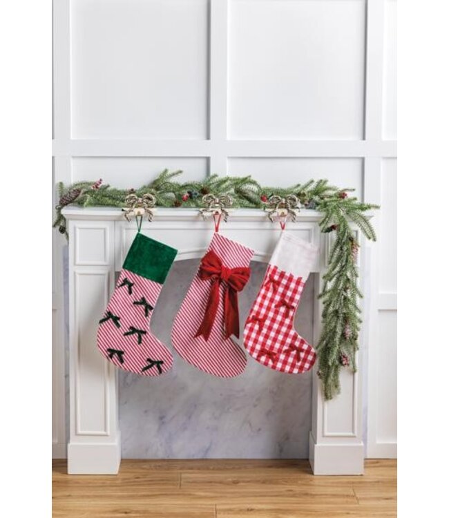 Red Gingham Bow Stocking