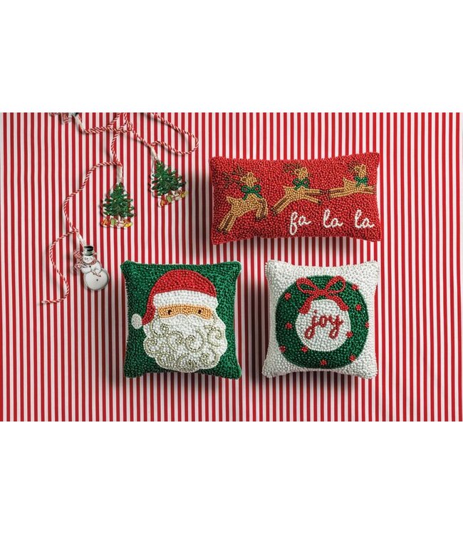 Reindeer Beaded Mini Pillow