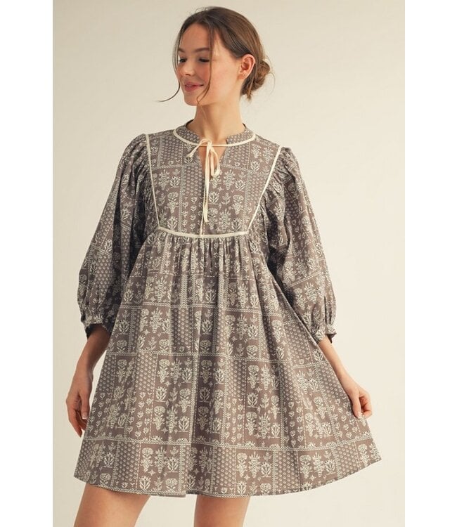 Jessica Cocoa Floral Dress