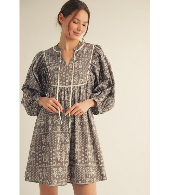 Jessica Cocoa Floral Dress