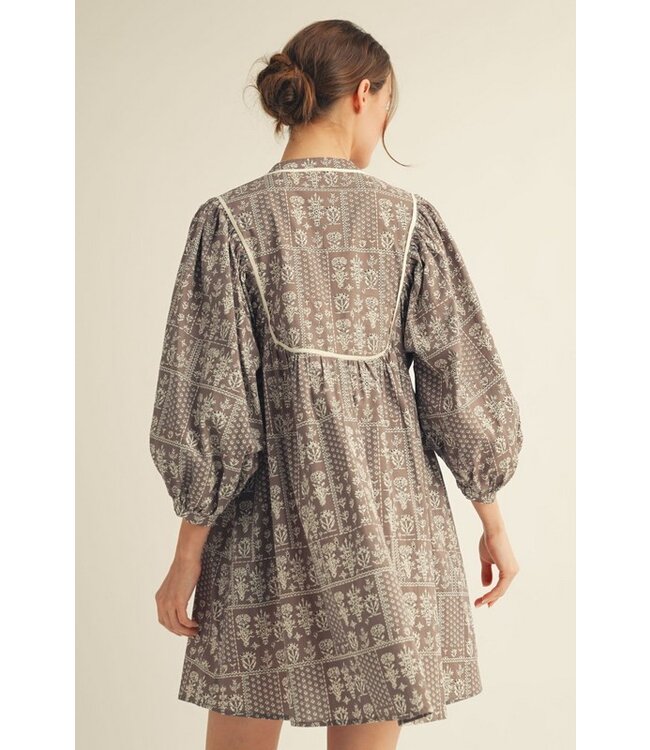 Jessica Cocoa Floral Dress