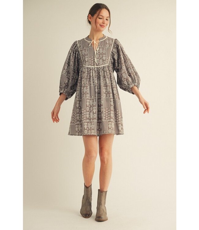 Jessica Cocoa Floral Dress