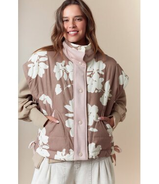Fantastic Fawn Sandy Taupe Corduroy Puffed Vest