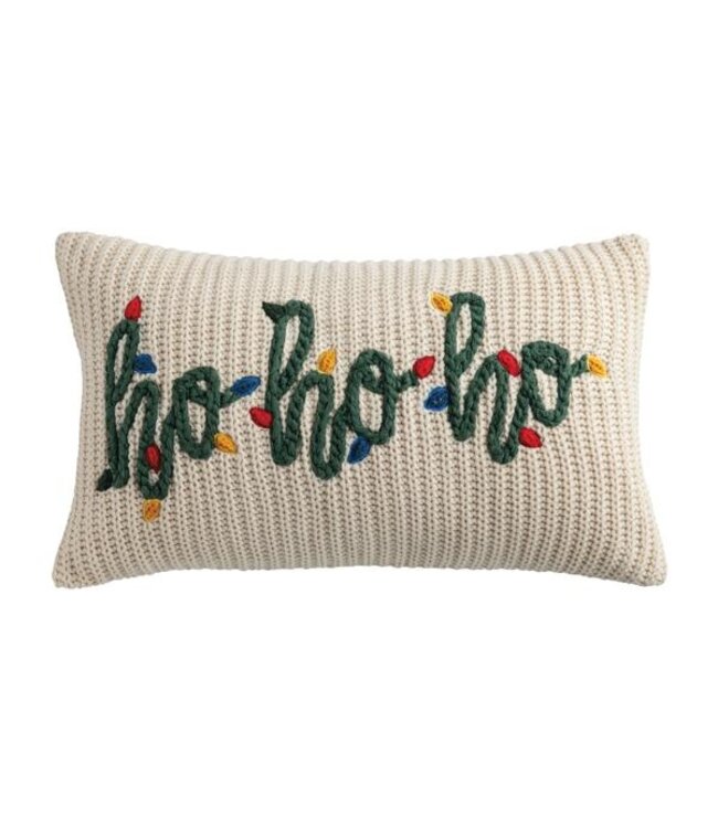 Ho Ho Ho Chunky Knit Pillow
