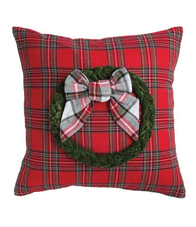 Square Velvet Tartan Pillow