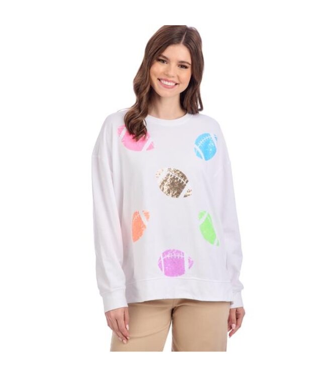 Game Day Football Sparkle Sweatshirt