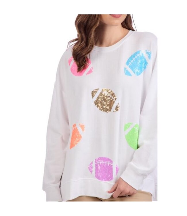 Game Day Football Sparkle Sweatshirt