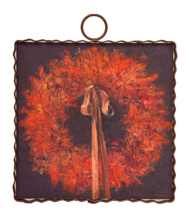 Round Top Mini Vibrant Wreath Print