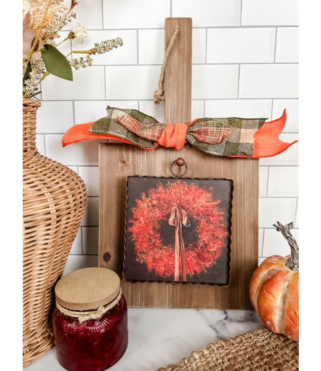 Round Top Mini Vibrant Wreath Print