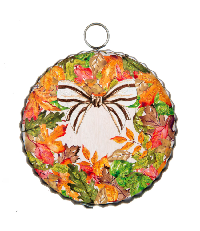 Round Top Mini Round Fall Wreath Print