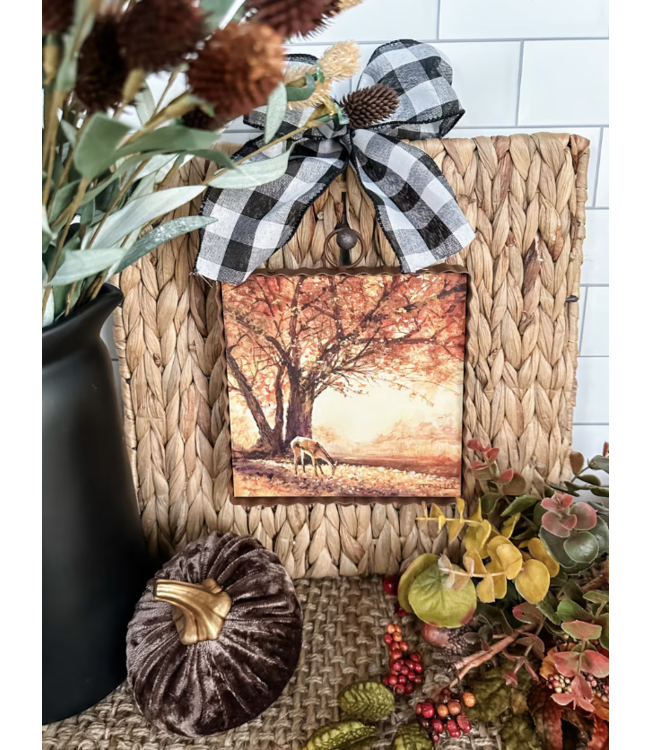 Round Top Mini Deer Field Print