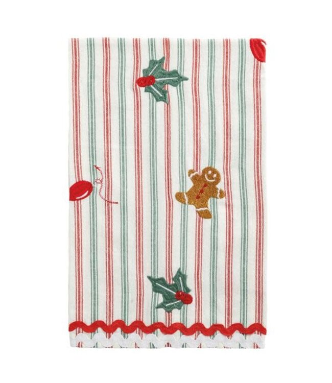 Gingerbread Embroidered Towel
