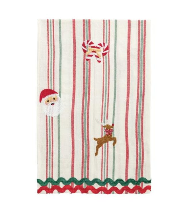 Santa Embroidered Towel