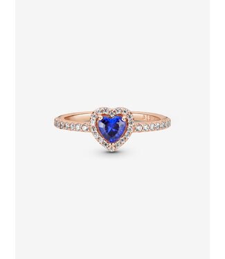 Pandora Sparkling Blue Elevated Heart Ring FINAL SALE