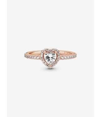 Pandora Sparkling Elevated Heart Ring FINAL SALE