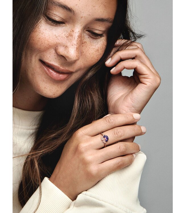 Pandora Deep Purple Pansy Flower Ring FINAL SALE