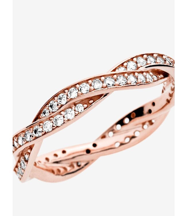 Pandora Sparkling Twisted Lines Ring FINAL SALE