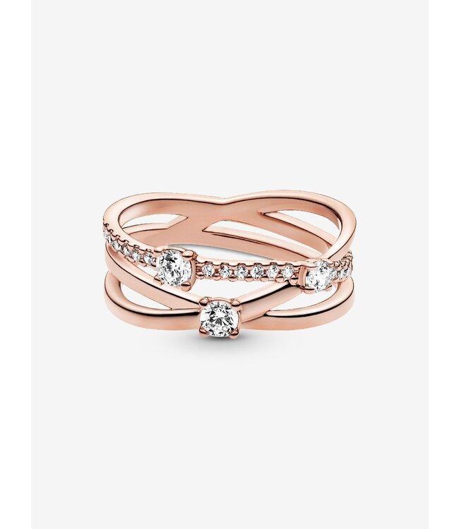 Pandora Sparkling Triple Band Ring FINAL SALE