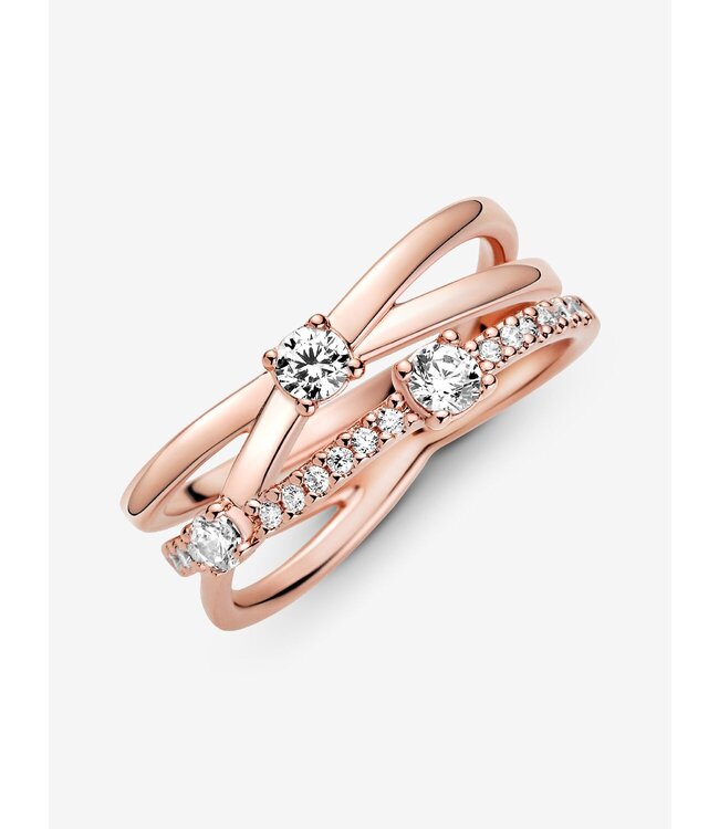 Pandora Sparkling Triple Band Ring FINAL SALE