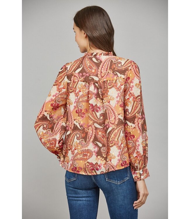 Lisa Brown Paisley Blouse