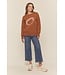 Ellison Brown Football Embroidered Sweater
