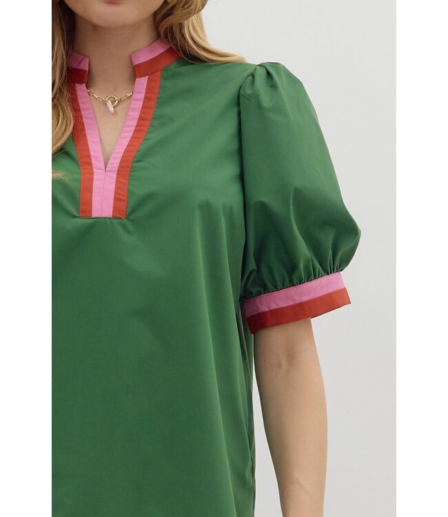 Evie Hunter Green Blouse