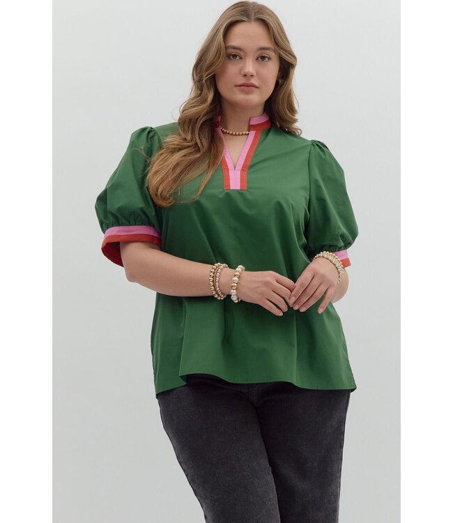 Evie Hunter Green Blouse